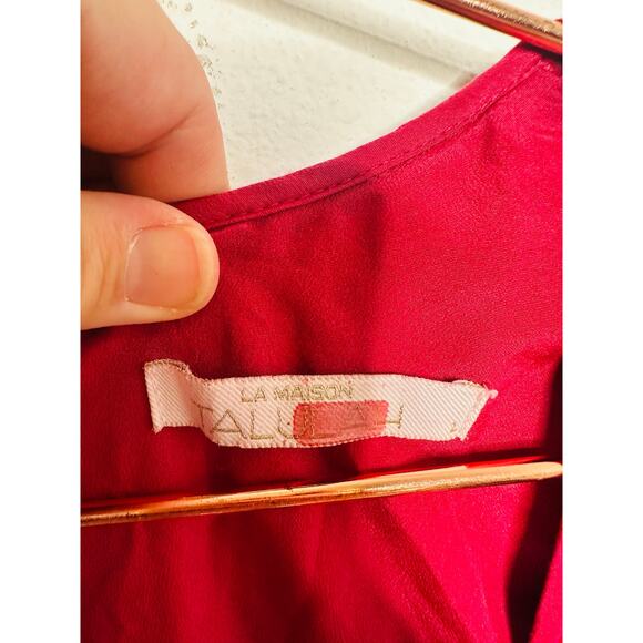 LA MAISON TALULAH Pink Sequins Long Sleeve V-Neck Sequin For Now Mini Dress L - Picture 13 of 16